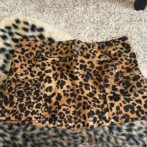Current Mood Leopard Mini Skirt